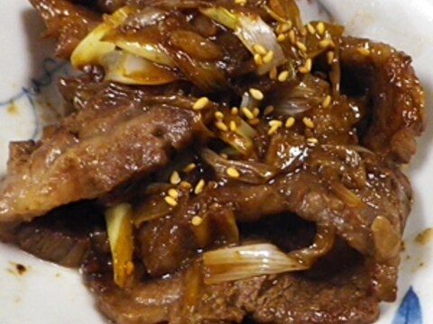 長ネギ牛カルビ焼肉